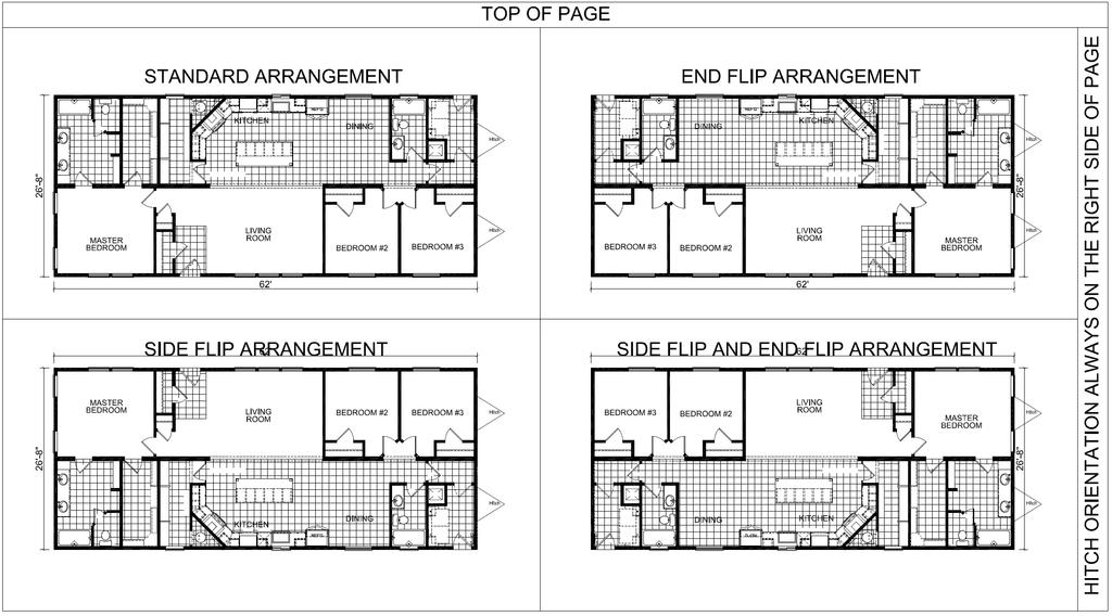 Construction - Flip Floor plan A B When looking at the hitch