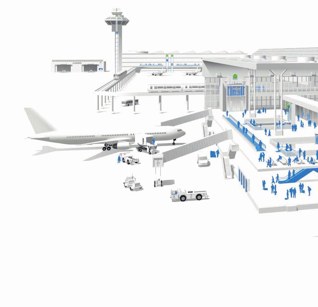 MANAGING THE FLOW OF PEOPLE AND GOODS THROUGH AIRPORTS SMOOTHLY AND EFFICIENTLY 5 7 3 8 11 KONE SOLUTIONS FOR AIRPORTS 1. Heavy-duty elevators 2. Mid-duty elevators 3.