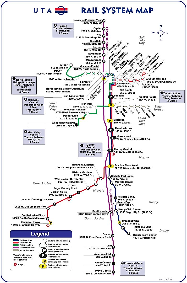 UTAH TRANSIT AUTHORITY Primary City: Salt Lake City RTA Created: 1970 Governance: 15-member Board appointed by municipal and county officials Funding: Dedicated Transit Sales Tax: 0.