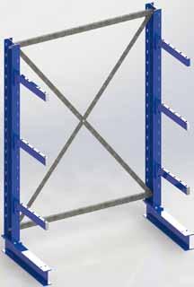 steps, cross-section 70 x 30 Cross-bracing in each bay (starter / add-on bay system) for easiest possible assembly and secure stability Dimensional variants: Standard height of uprights: 2,000, 2,,
