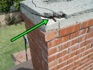 6. Masonry Chimney Straps 6.1. This chimney extends 5 feet or more above the roof line. The buyer may wish to add additional stability via straps or brace.