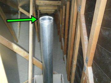 7. Factory Built Combustion Air Vent fireplace flue does not penetrate roof 7.1.