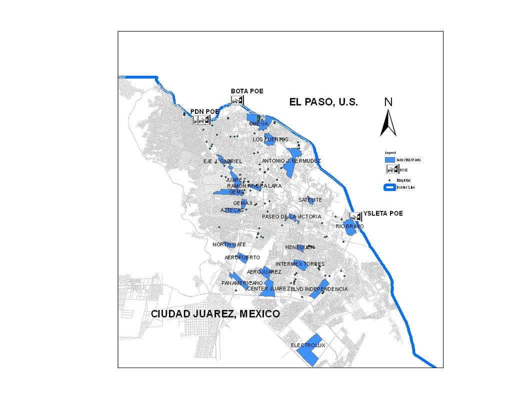 The maquiladora industry has an important role in the economy of the Ciudad Juarez/El Paso borderplex. The maquiladora concept is referred as Twin plants or in-bond industry.