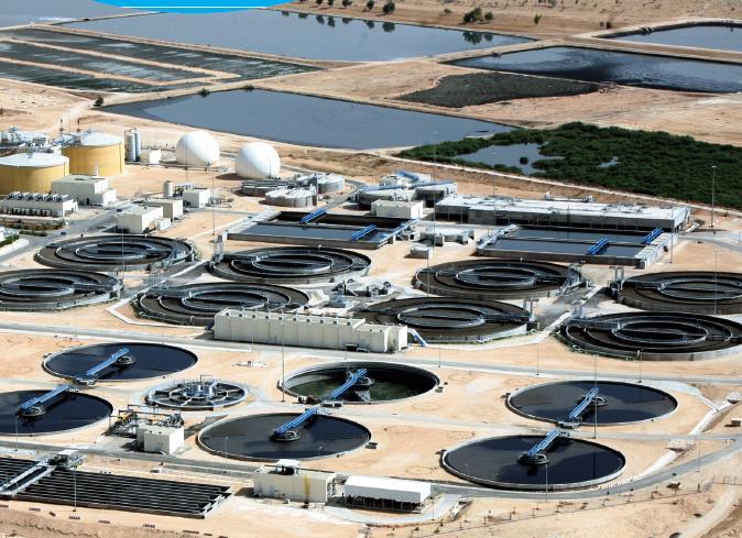 Water-Agriculture-Energy(green) As-Samra WWTP The WWTP receives 80% of its electricity needs through the combination of hydraulic turbines and gas turbines powered by digestion biogas.