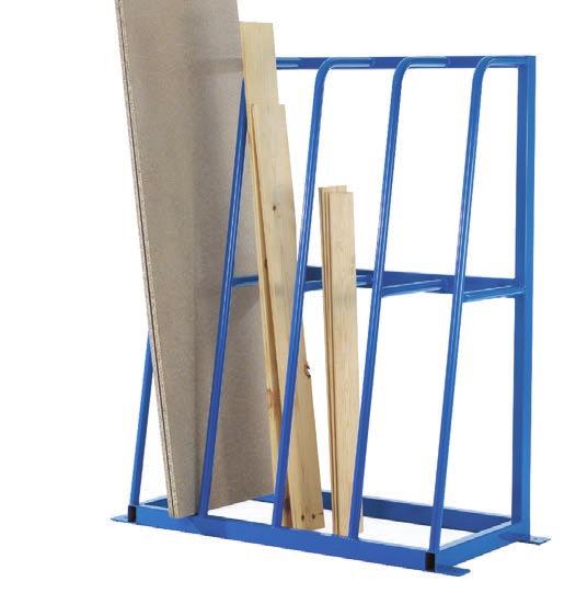 Vertical Storage Racks Fully welded construction Size between support bars: 250mm Pre-drilled for bolting to the fl oor (fi xings not supplied) Storage Racks