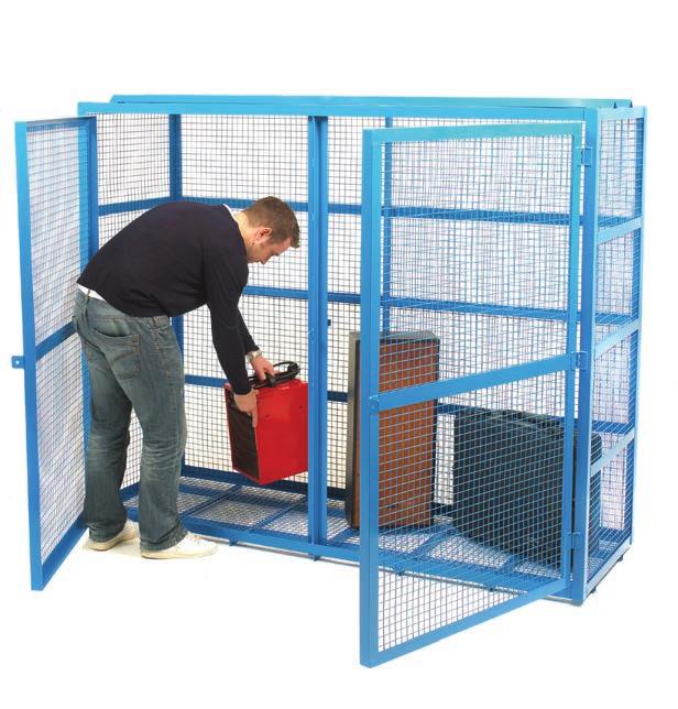 Security Cages All welded units constructed from steel angle & 25 x 25mm weld mesh