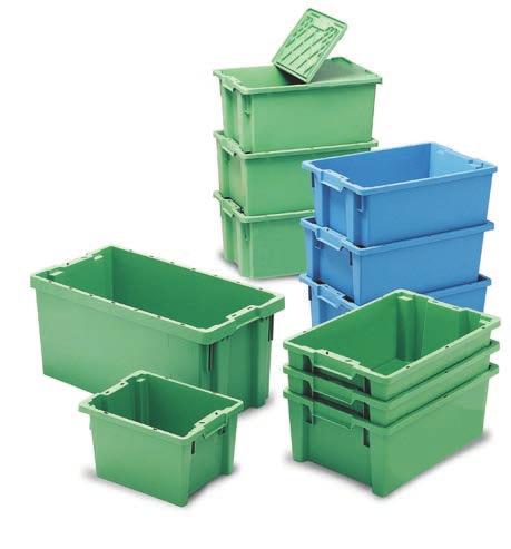 Tellus Stack Nest Containers Containers PD064S Stack Nest Containers These stackable nesting containers are suitable for the distribution of goods in a wide