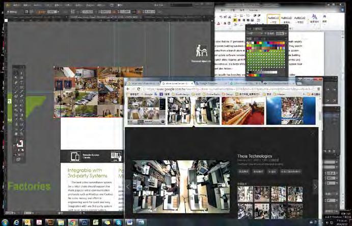 synchronous live videos on multiple monitors