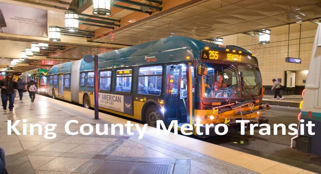 235 bus routes approximately 400,000 daily boardings. Seattle metropolitan service area 2,134 square miles and almost two million residents.
