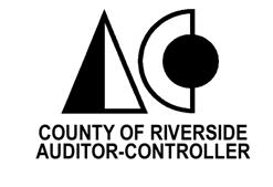 OFFICE OF THE COUNTY AUDITOR-CONTROLLER County Administrative Center 4080 Lemon Street, 11 th Floor P.O. Box 1326 Riverside, CA 92502-1326 (951) 955-3800 Fax (951) 955-3802 Robert E.
