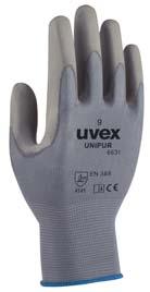 Highly abrasion-resistant Mechanical strength Outstanding dexterity unipur 6639 Standard polyamide PU safety gloves for general tasks.