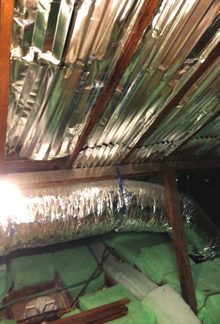 The bulk insulation was installed early last year to replace preexisting fibreglass insulation that was no longer serviceable.