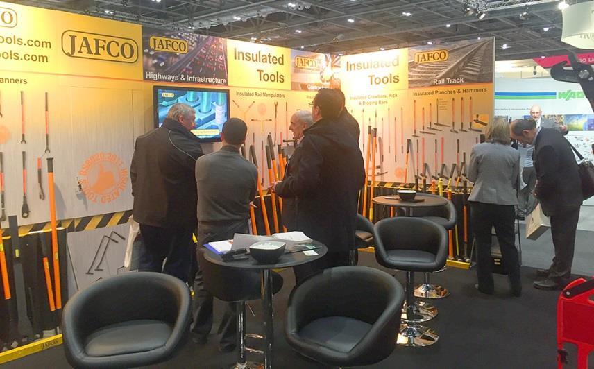 Insulated Tools Jafco boasted the only rail tools stand at this years 2016 Infrarail Exhibition, so they certainly generated quite a bit of interest from visitors and industry