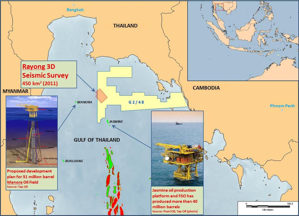 4. Gulf of Thailand, G2/48 concession Targeting extension of emerging oil fairway, 2011 3D, 2012 well KEY FACTS Strategic Objective G2/48 Gulf of Thailand Oil Exploration MEO W.I.
