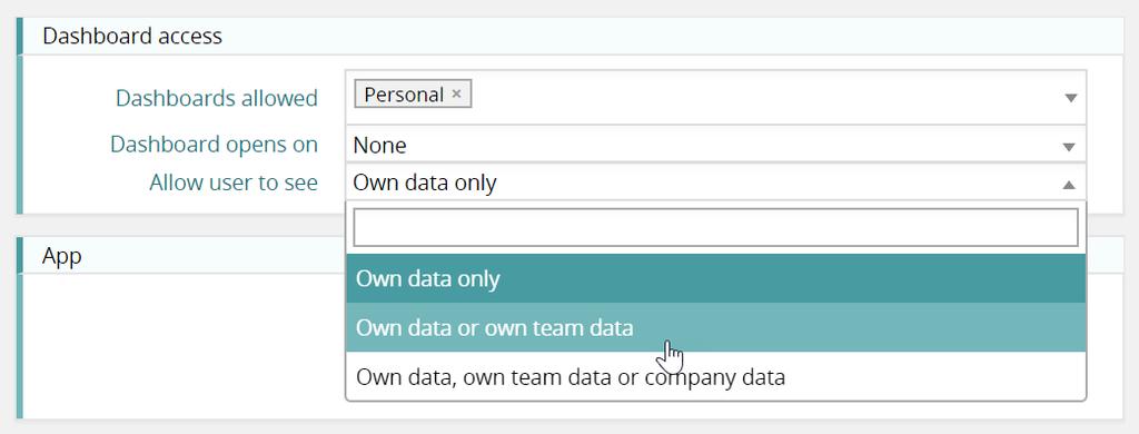 My Team option dashboard filter In addition to 'all' and 'current user' options, dashboards can now be filtered by 'My Team'.