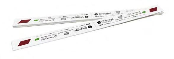 TYPE 1 CD12 / CD14 Single and double strips Chemdye CD12 and CD14 internal control strips have been designed to be used inside the sterilization package or at a certain position in the sterilization