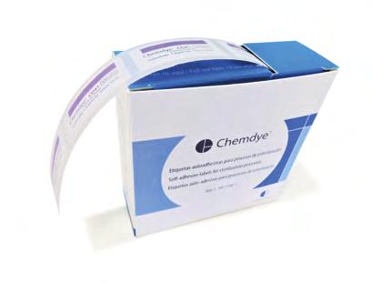 TYPE 1 CD43 / CD403 Chemdye documentation labels have a line printed with a