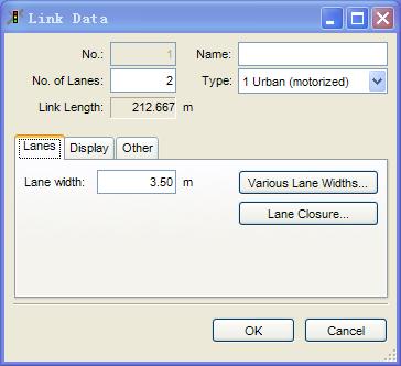Figure 5 Links in VISSIM Connectors All those links have to be connected by connectors, for