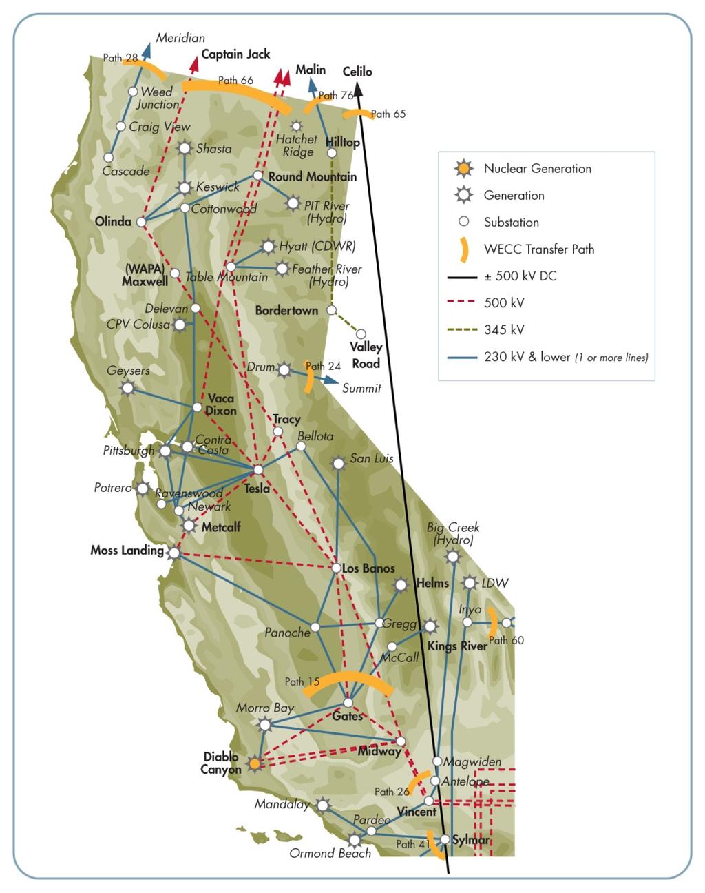 2.4 Northern California Bulk Transmission System Assessment 2.4.1 Northern California Bulk Transmission System Description The figure below provides a simplified map of the PG&E bulk transmission system.