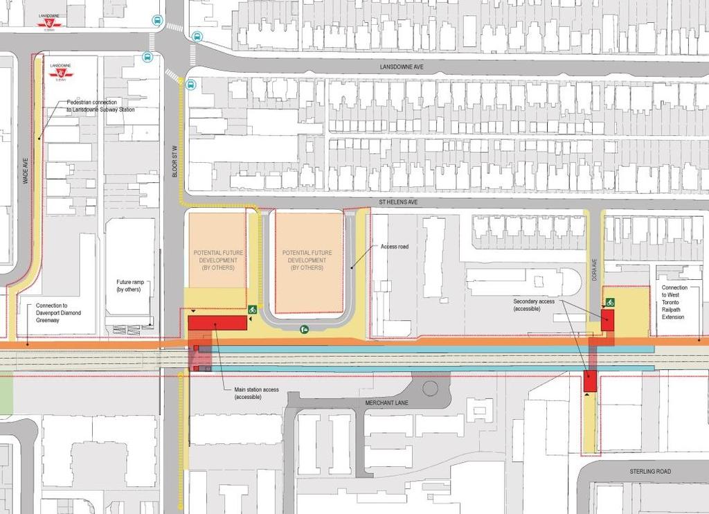 Bloor-Lansdowne GO Station DESIGN UPDATE Refinements Underway: New rail bridge may be required Multi-use path connection to future West Toronto Rail Path extension and
