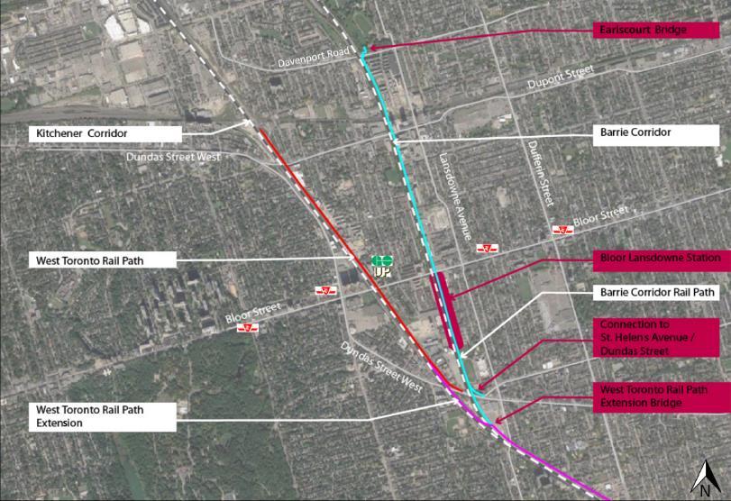 Bloor-Lansdowne GO Station ENVIRONMENTAL ASSESSMENT Future Multi- Use Path on Barrie Corridor Existing