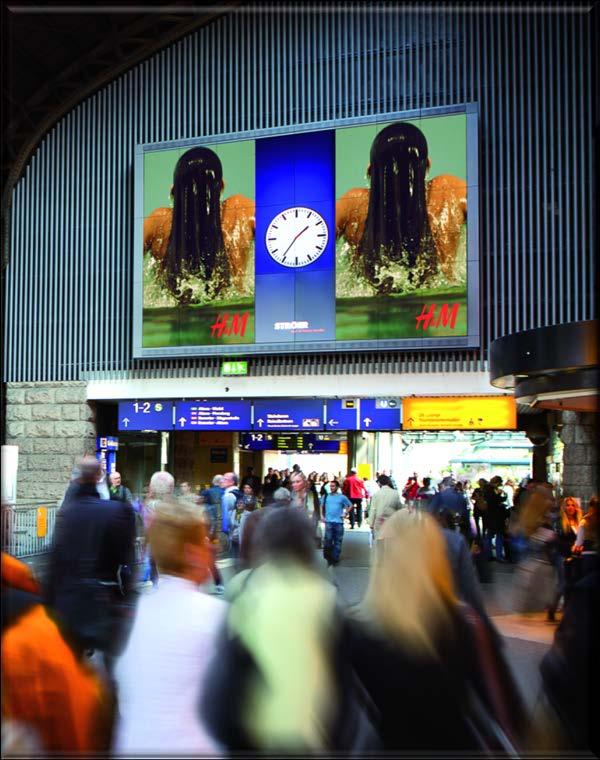 New large format LCD screens: best ad location nationwide Introduction of 6 large format LCDs in Hamburg (2 x 24 m²) & Düsseldorf (4 x 16 m²) Synchronized with OC program Hamburg LCDs most attractive