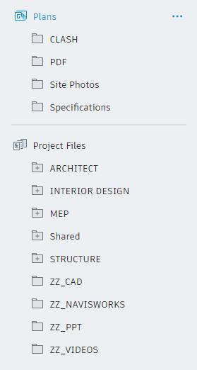 Plans vs Project files Plans: for managing, downloading, reviewing and publishing the latest set of construction documents, in both 2D and 3D formats.