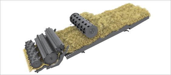 All combines contain a cleaner in which chaff, immature grains and small straw particles are separated form the grains.