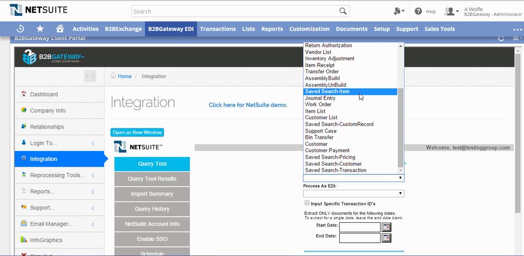 B2B INTEGRATION SUPPORTED RECORDS Other Records/Types/Operations: 1 Custom fields 2 Custom Records 3