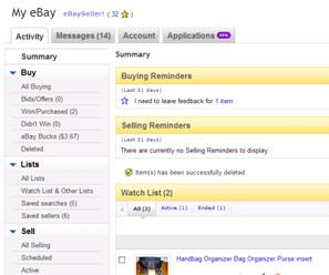 3. Sell and ship My ebay Stay on top of questions and activity in My ebay The easiest way to keep track of all your buying and selling is with your own private My ebay page.