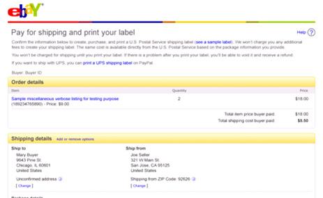 3. Sell and ship Print shipping labels Pay for and print shipping labels from My ebay When you print shipping labels from My ebay, tracking information for your item is automatically updated within