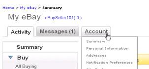 1. Get ready to sell Set up accounts Become an ebay seller Next, set up your ebay seller s account.