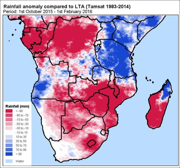 trimester has been one of the 2.5% driest of the last 35 years in South Africa (Free State and North West), Lesotho, south of Botswana (e.g.