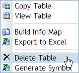 ) For more information about exporting tables, see About Importing and Exporting Tables on page 9.