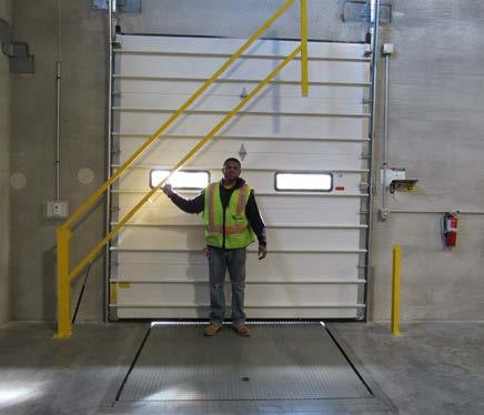 Lightweight Aluminum Arm Lift Gates: 8', 10' & 12' clear opening Dock Door Gates Ideal for overhead doors. Great visibility to prevent accidents.