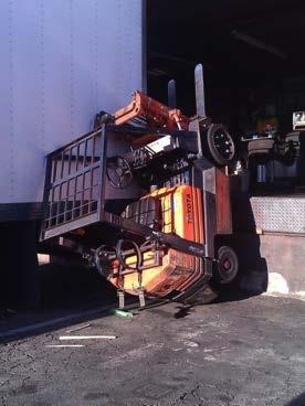 CREATE A REAL BARRIER Stop fork trucks from driving or backing off the dock.