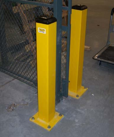 Steel Bollards Stand Guard square bollards 6.5" 5.5" 4.5" 5.5" 4.5" Steel Bollards Steel bollards protect a variety of facility assets. Surface mount to concrete or Direct Bury. Economy 4.5" O.D., Yellow or Red, 5.