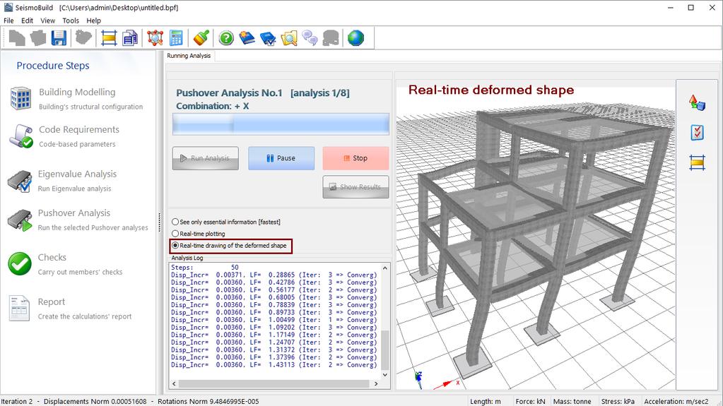 Real-time deformed shape option Both of these options, however, might slow down the analysis and increase its running time