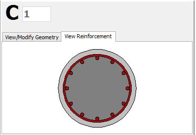 Appendix D 289 Modify/View additional reinforcement window On the Properties Window users may choose between the View Reinforcement, where the reinforcement of the section is displayed (longitudinal