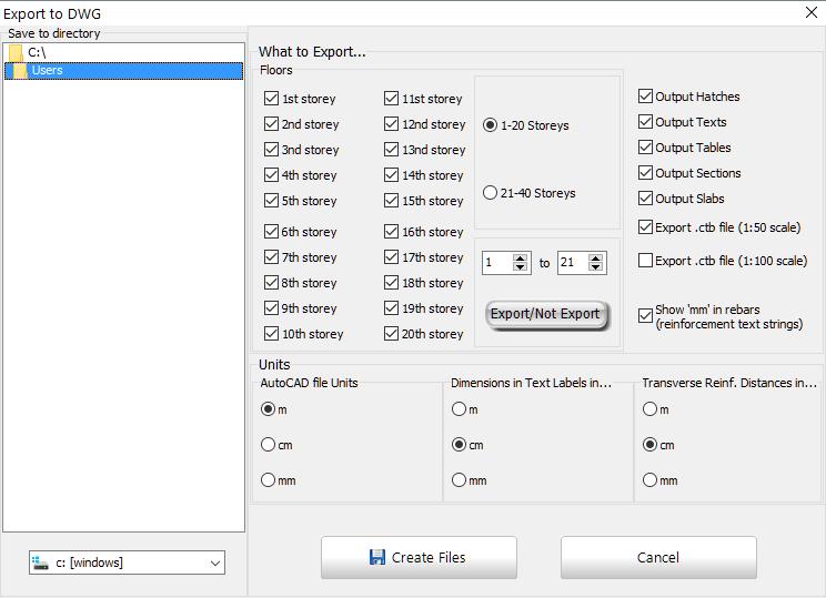 70 SeismoBuild User Manual Export Data to SeismoStruct Export to DWG module The possibility of exporting SeismoStruct projects from the main menu (File > Export Data to SeismoStruct) is available.