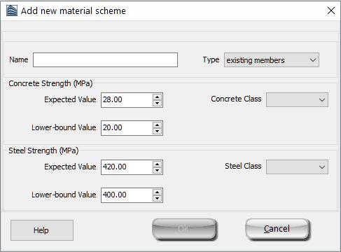 Building Modeller 81 Add New Material Scheme NOTE 1: There is a limit to the number of the defined material schemes equal to 10. The default material sets cannot be removed.