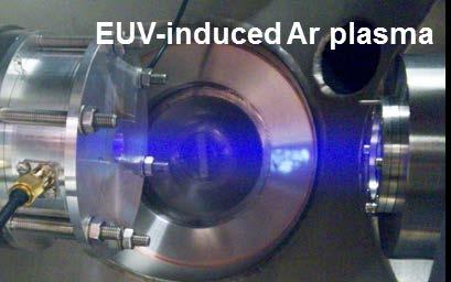Reducing environment Operate tool with H 2 background gas Slide 23 Generation of an EUV-induced plasma H 2 + ν H 2 + + e - [ H + H + + e - / H + + H