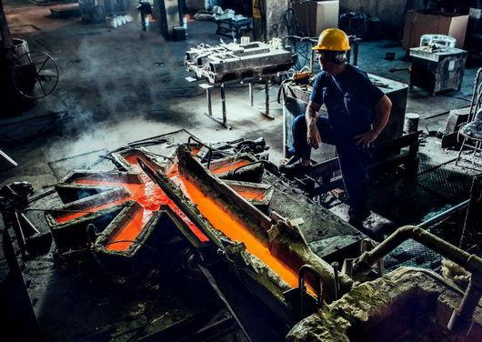 production is carried out in the induction furnaces for melting and casting as well as