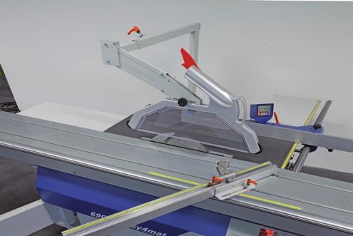 A cutting height expansion to 170 or 195 mm, at a maximum saw