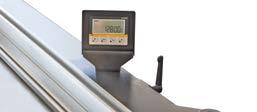 Special equipment combinable with 680I0 680I0 6800 6800 Digital dimension display for the width stop with switch function and dimensional calculation. The stop profile can be set to high or flat.