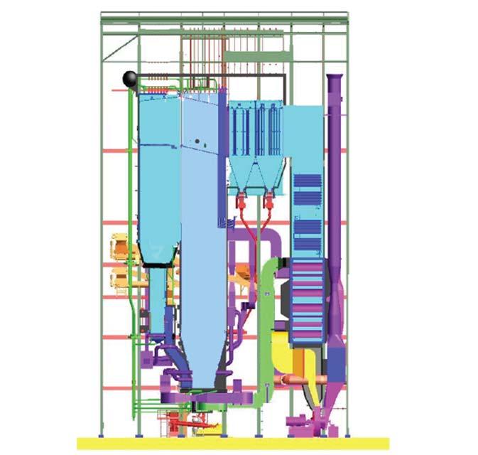 Konin Power Plant The Konin CFB boiler is a state-of-the-art biomass firing unit designed for firing clean woody biomass and up to 20 % of the agricultural biomass including energy willow, straw,