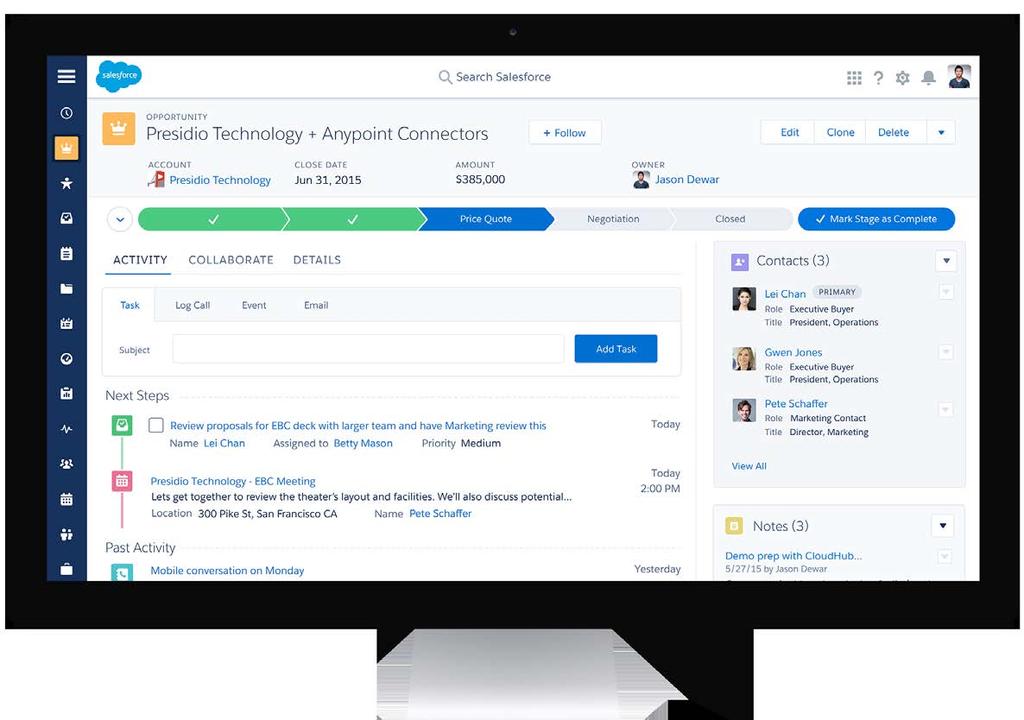 Redesign Highlight: Opportunity Workspace The Lightning Experience provides a whole new view of your entire pipeline.