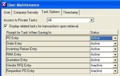 Link Task to Transaction Receive prompt to create
