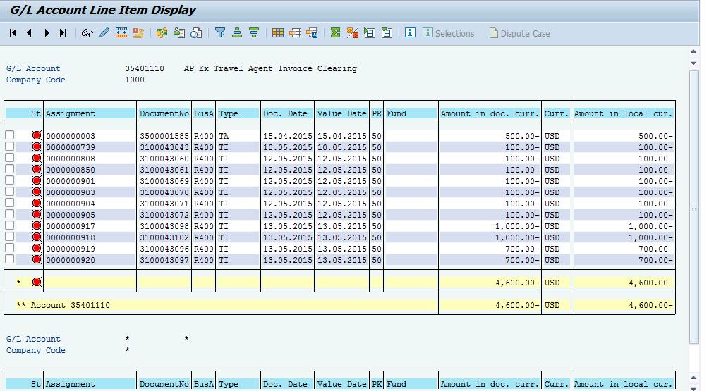 Module 02: Ticket Billing Solution and Match Desk User The report is displayed View Cleared Items for a Particular Trip