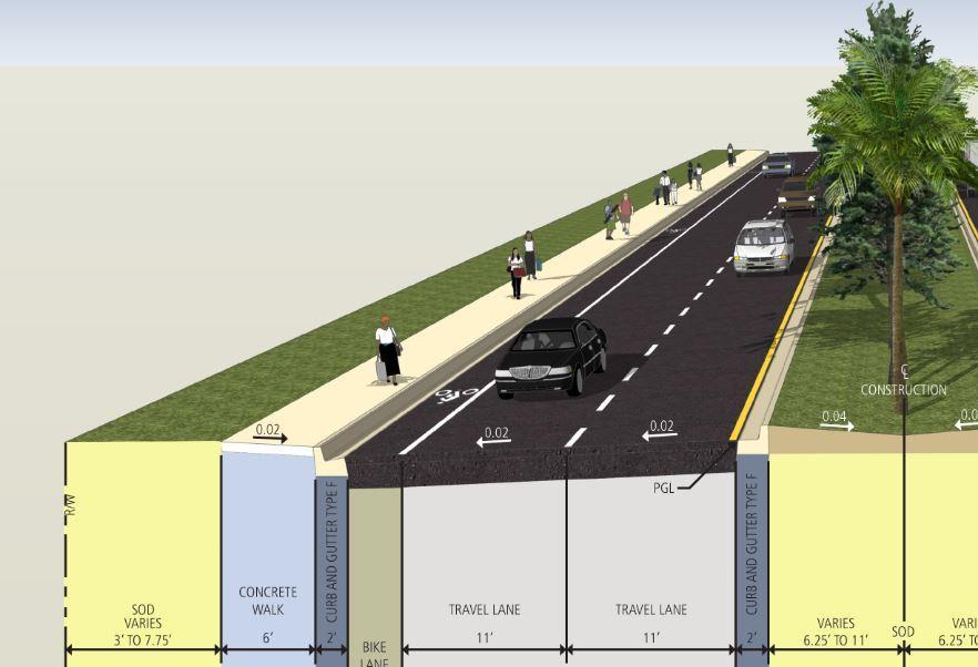VIII. DEVELOPMENT PHASE D. SIDEWALKS As Proposed It is proposed to use a 6 ft.